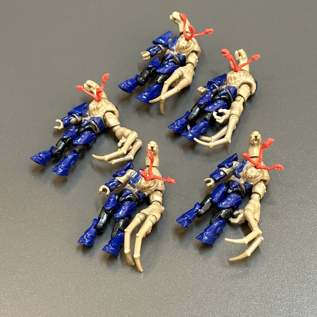 5x Rare Mega Construx Halo 2 Flood Combat Form Covenant Elite (Dark Blue) Figure