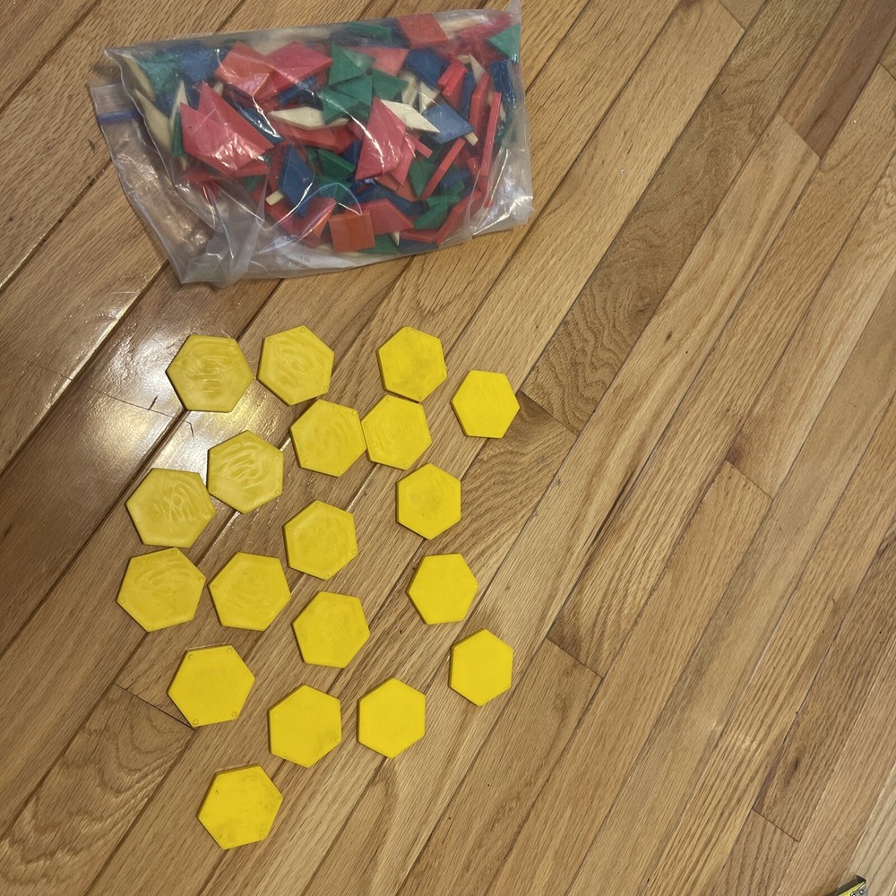 Vintage 2003 Media Materials Learning Resources Pattern Block Activity Set