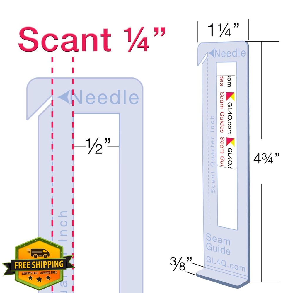 Guidelines4Quilting Seam Guide Setter 1/4 Inch Sewing Machine Tool