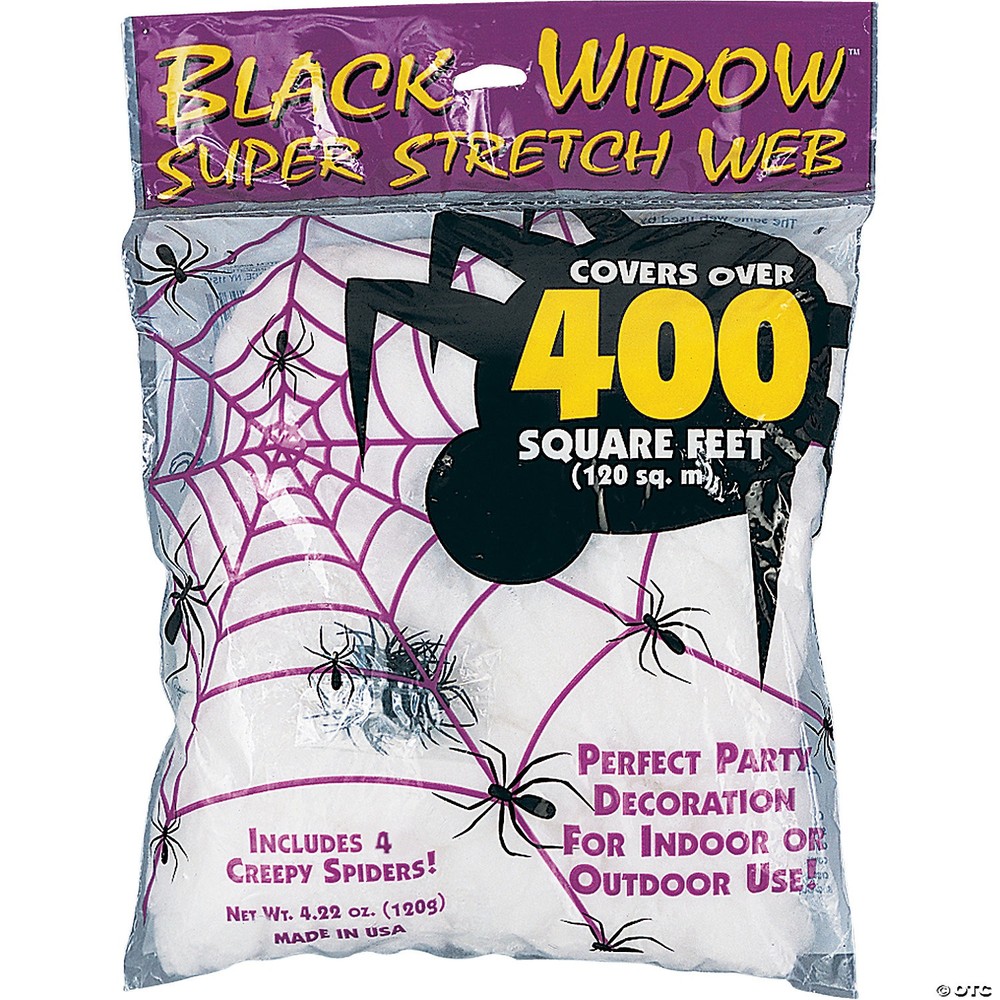 Fun World Super Stretch&Trade Spider Webb, White/Multicolor/Square 400 Square