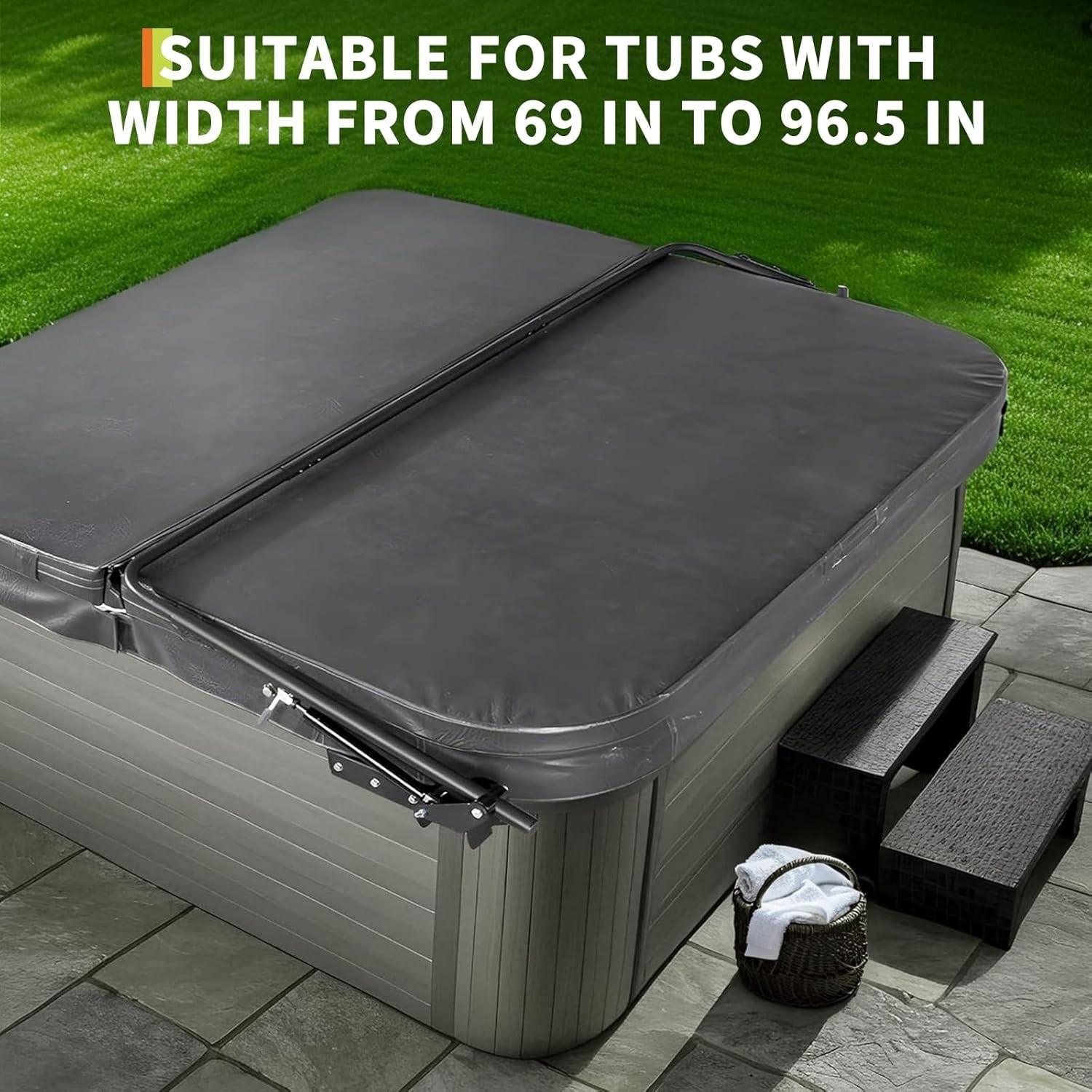 Adjustable Height Hydraulic Hot Tub Cover Lifter, Spa Cover Lift System