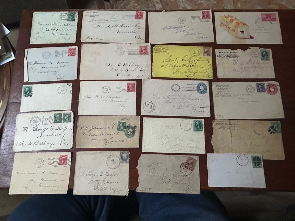 USA - 20 Various Covers - Early Issues noted - Postmark Interest - Used.