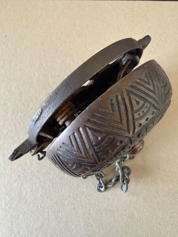 Antique Victorian pull chain brass door bell
