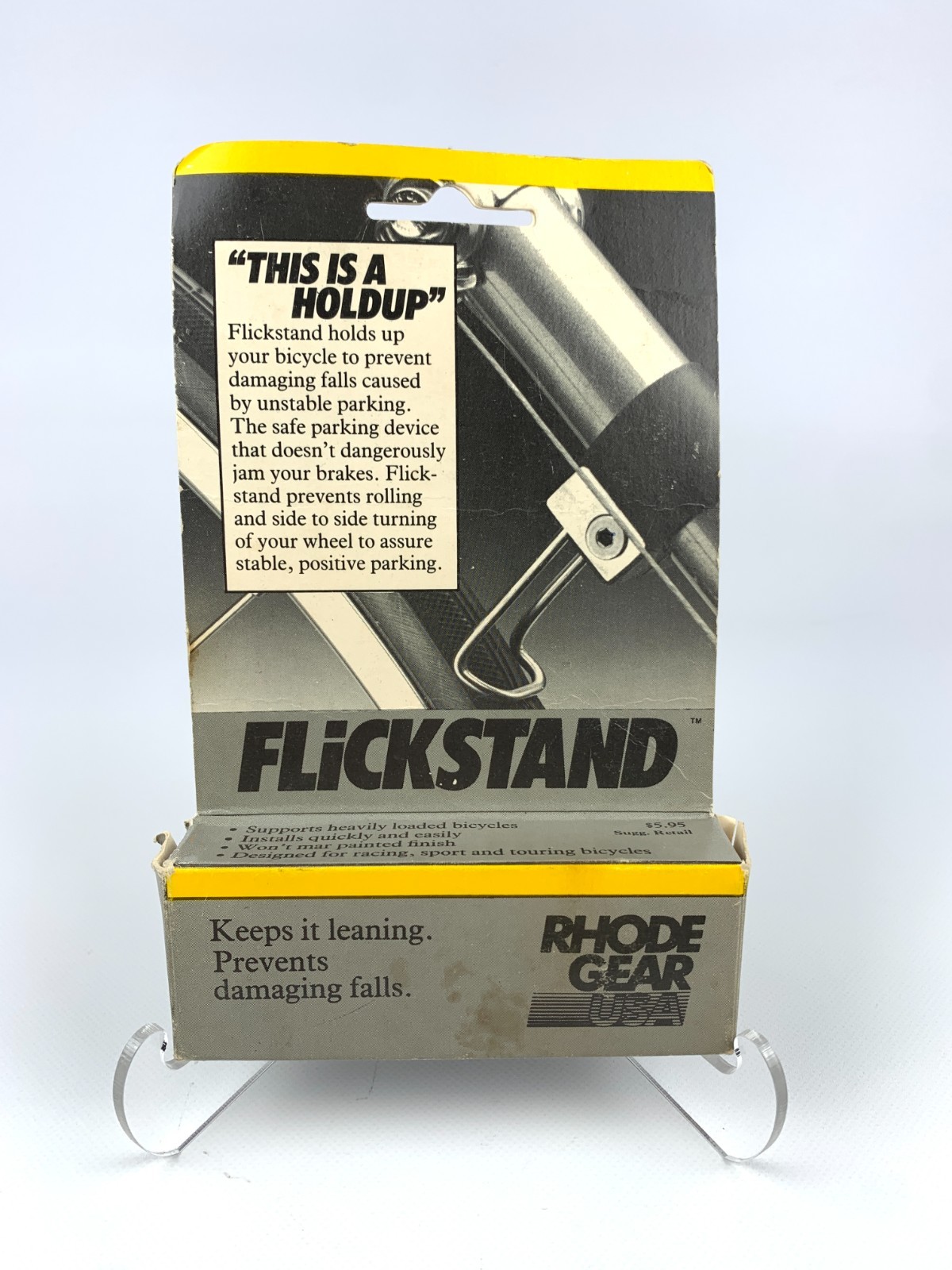 Vintage Rhode Gear Flickstand Bicycle Parking Device Bike KickStand NOS 1980s