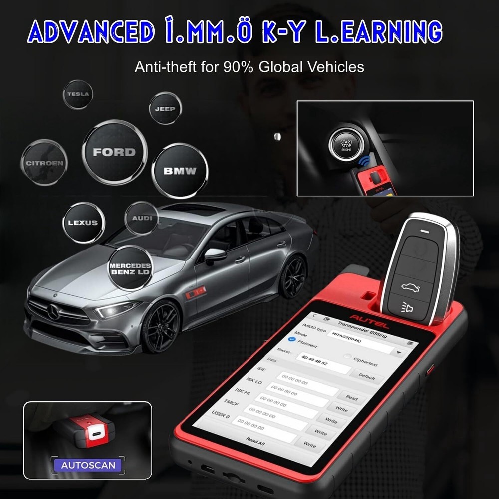 2025 autel maxiim km100 IMMO Key Fob Programming Programmer Immobilizer Keys Kit
