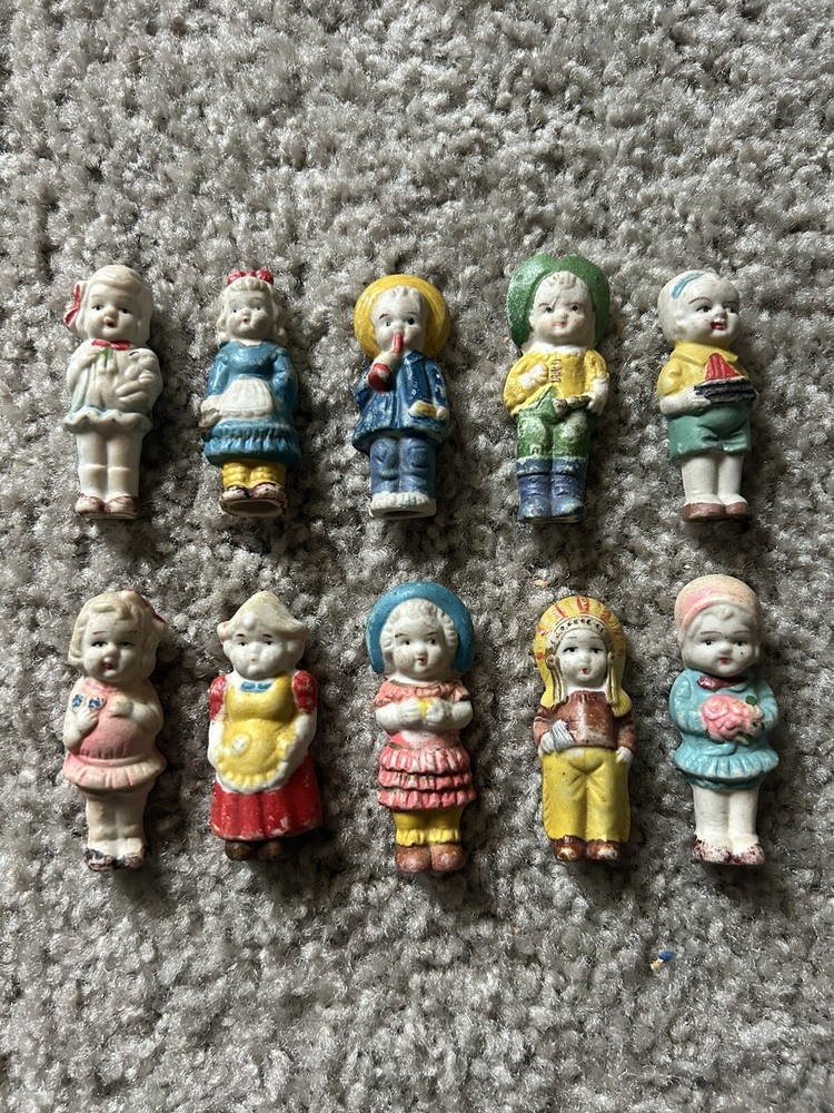 10 Japan Made Bisque 1920’s Figurines.