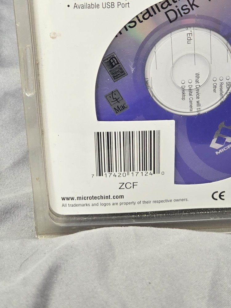 ZIO MicroTech Compact Flash USB Card Reader/Writer for CF 1 & II - NOS