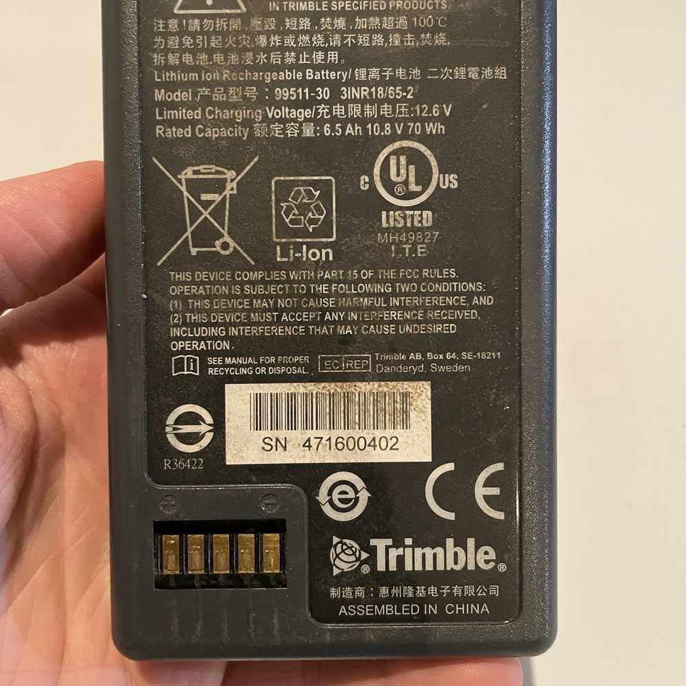 Trimble 99511-30 Lithium-Ion Battery