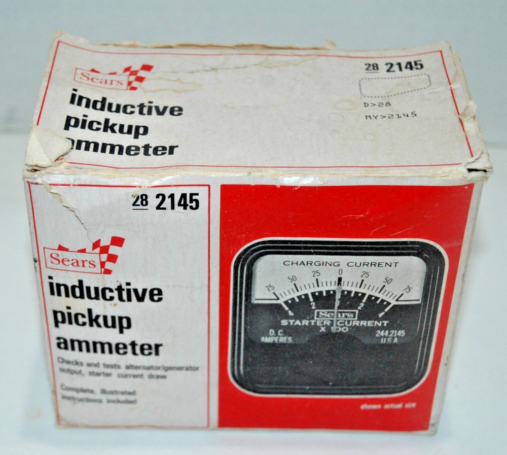 Vintage SEARS INDUCTIVE PICKUP AMMETER MODEL 2145 Complete