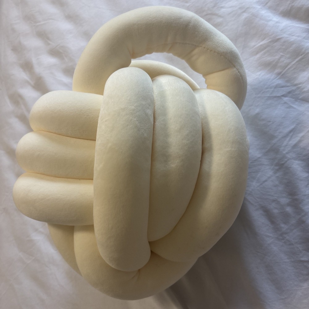 DreamOn 11" Knot Pillow Plush Ivory