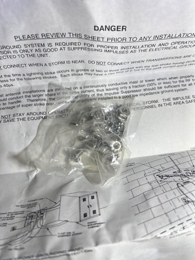 IS-6PHSD-POLYPHASER-HIGH SPEED NEW NEVER INSTALLED WITH INSTRUCTIONS HARDWARE