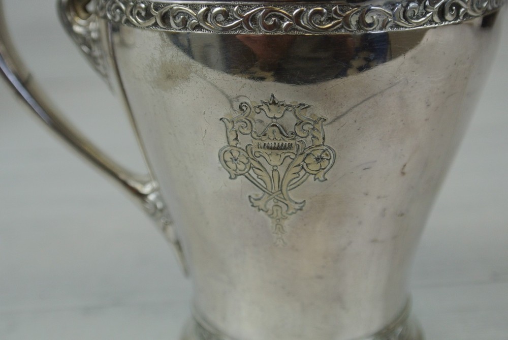 Wm. Rogers & Sons Triumph Silver Plated Creamer And Basket With Handle Set