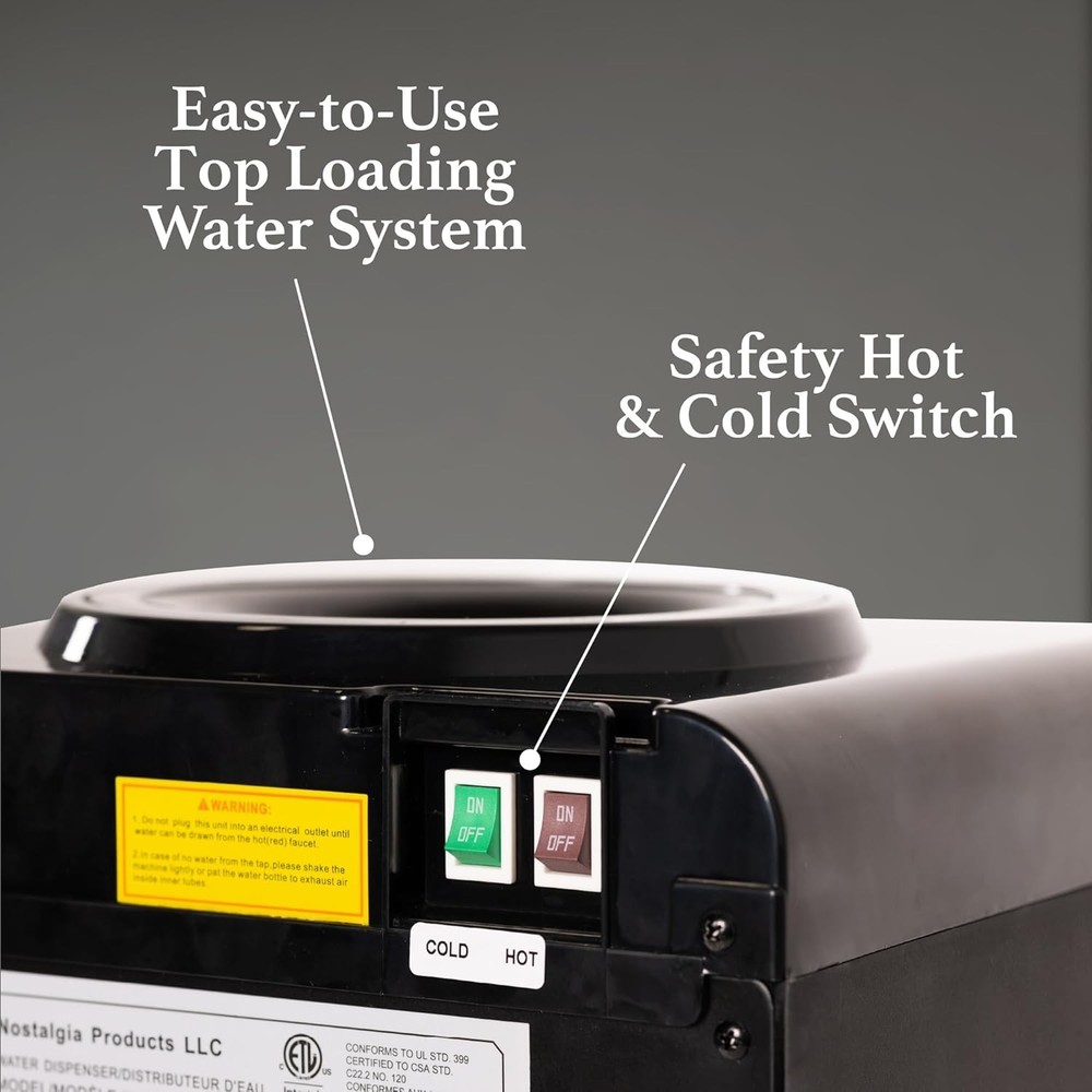 Top Loading Water Cooler with Removable Tray & Energy-Saving Features - Water...