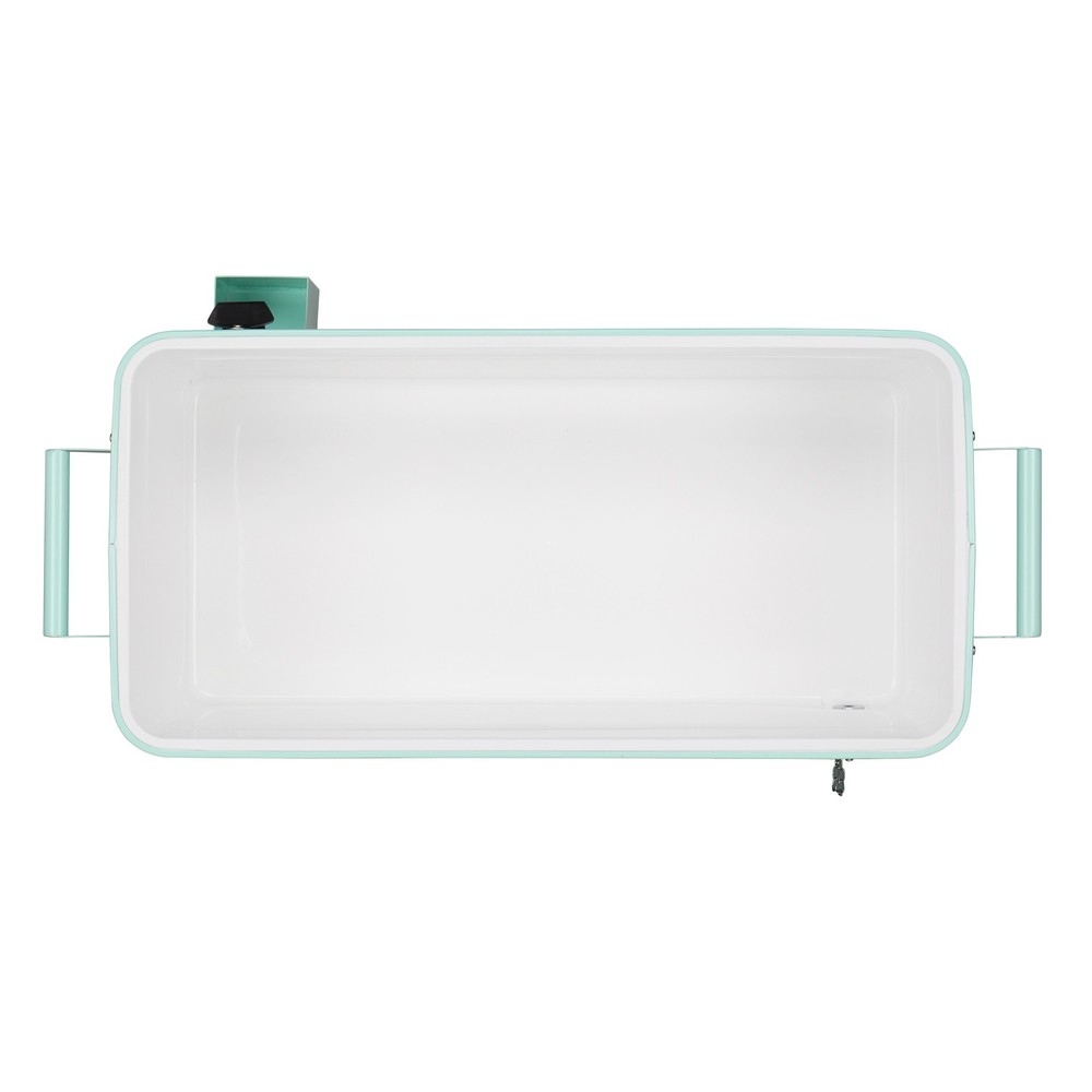 Rectangular Plastic Frozen Insulation Cart, Mint Green, Portable Cooler