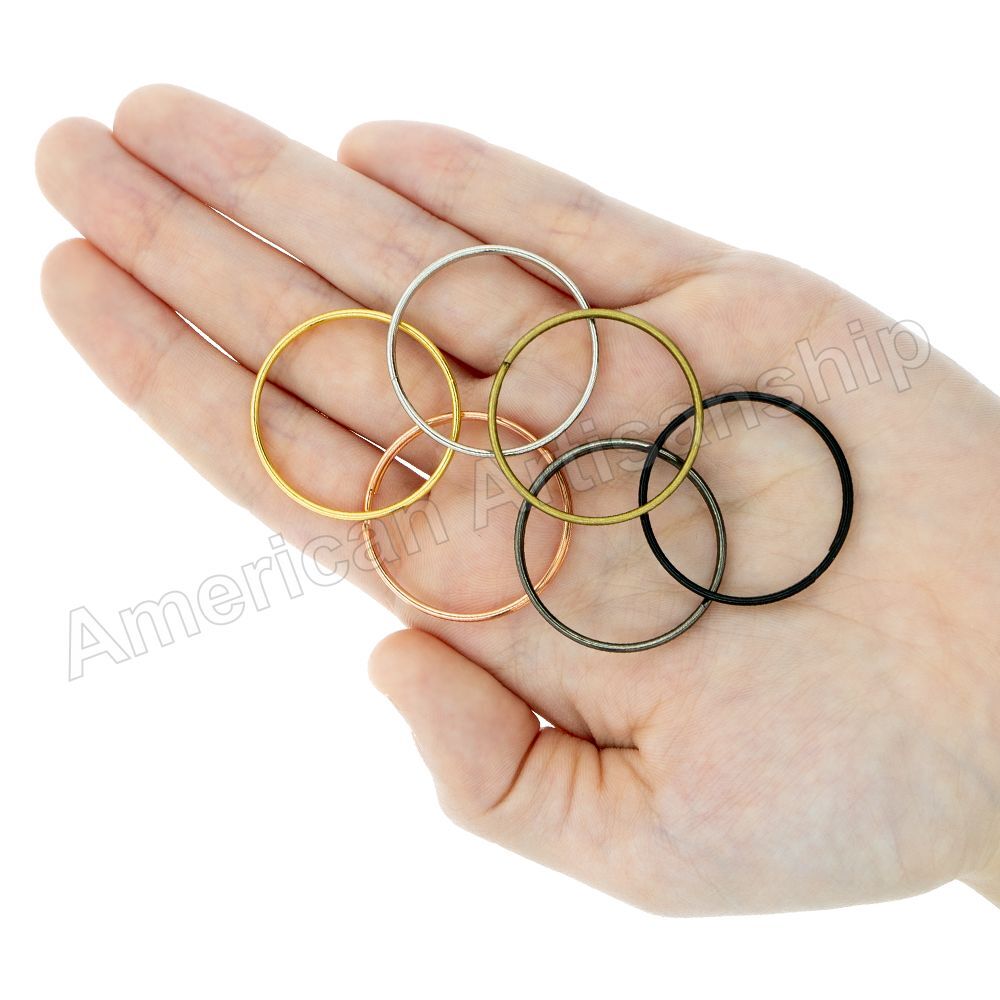 Round Split Ring Small to Large Double Loop Key Rings Keychain Rustproof Metal