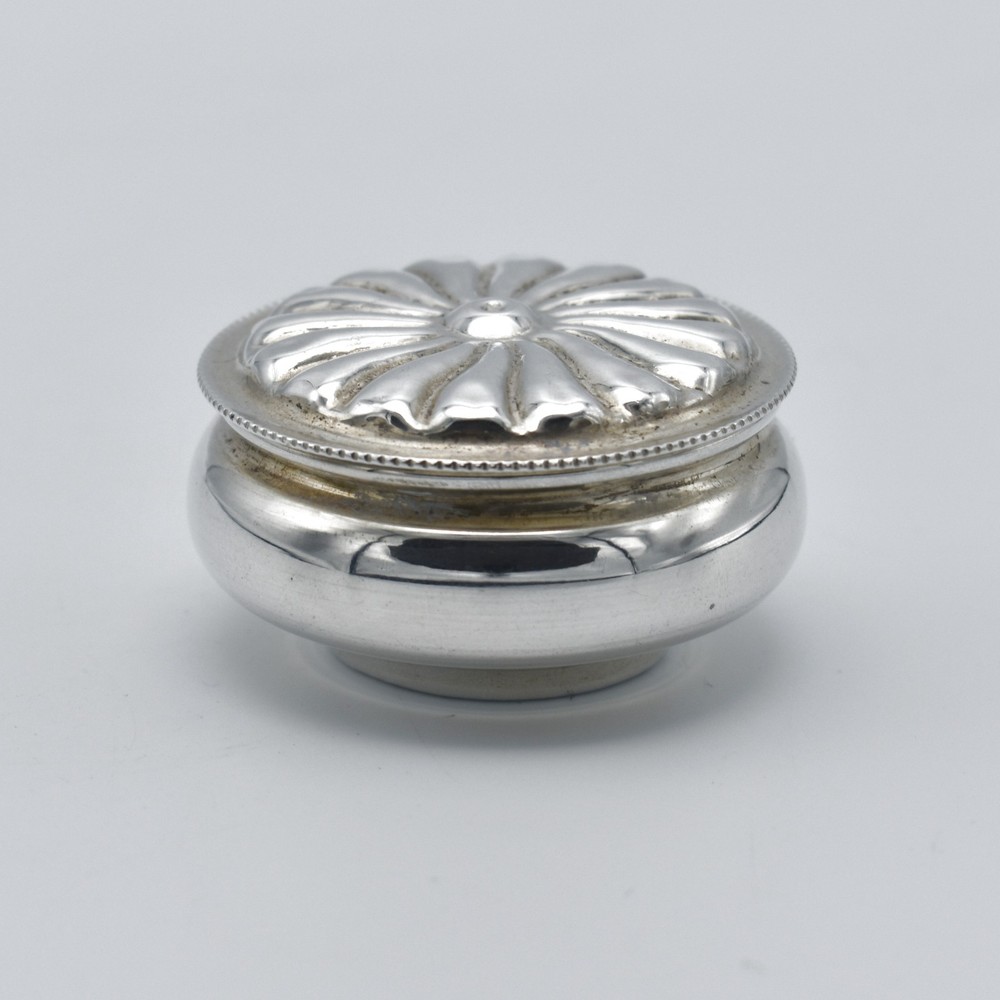 Vintahe Solid Silver Pill Pot Continental Silver