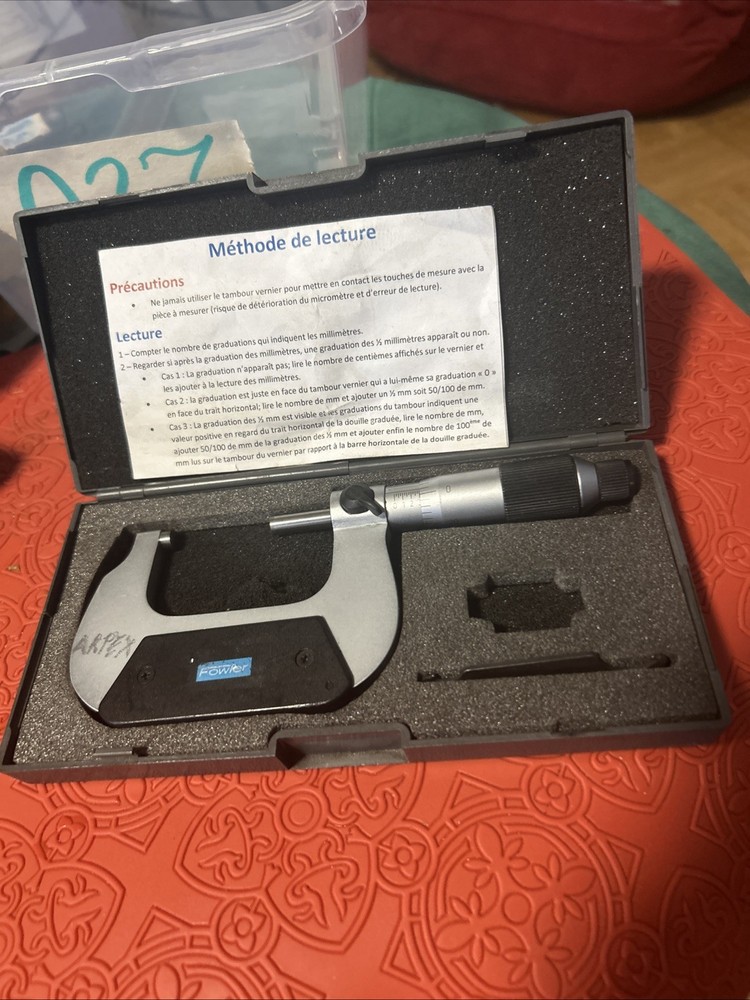 Fowler 1-2” Outside Micrometer Fully Functional (Q27)