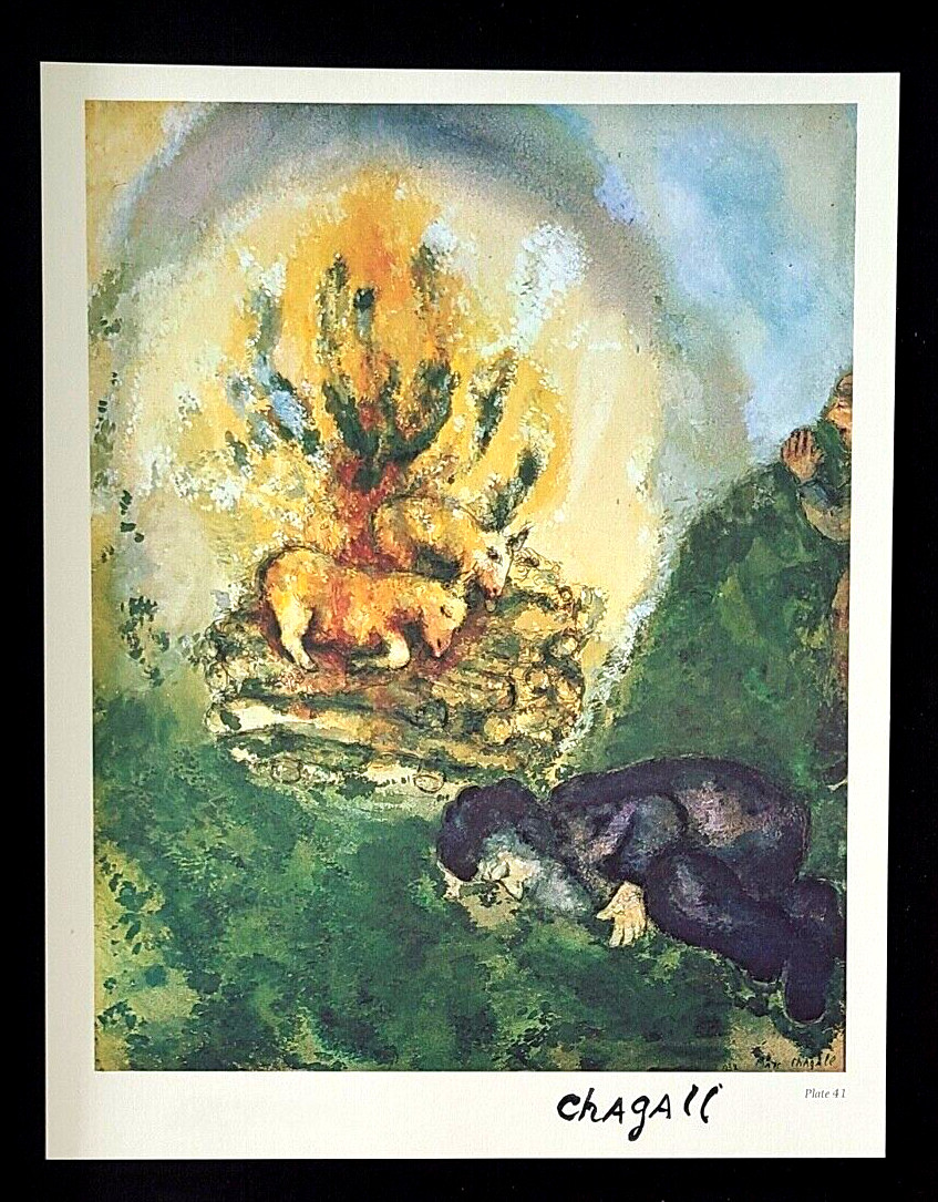 MARC CHAGALL + 1975 BEAUTIFUL SIGNED PRINT MOUNTED AND FRAMED