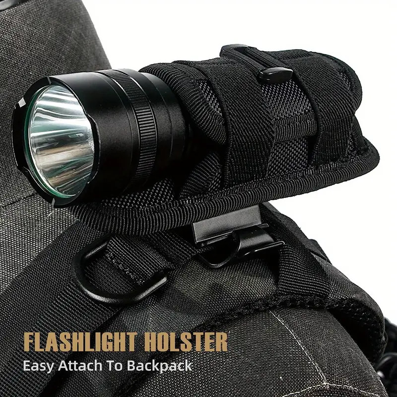 Quick-Access Tactical Flashlight Pouch - Rotatable Oxford Belt Holster