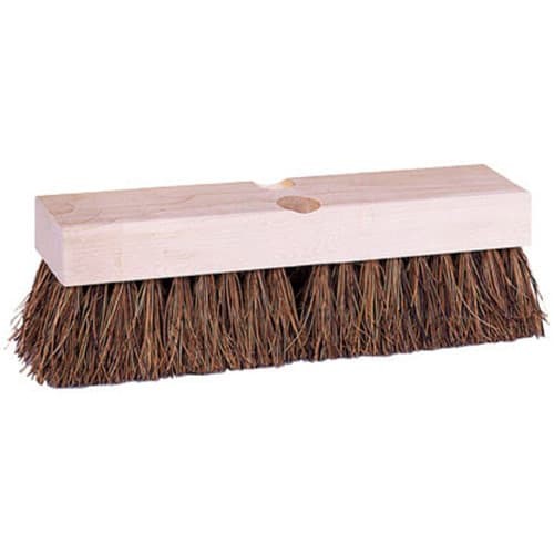 Weiler 44026 Deck Scrub Brush Palmyra Fill with Wood Block 10" Overall Length