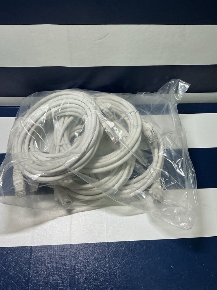 CAT 6 UTP Patch Cable, 5 Pack, White, 3.0M - 9.84 FT, Ethernet/Networking Cable