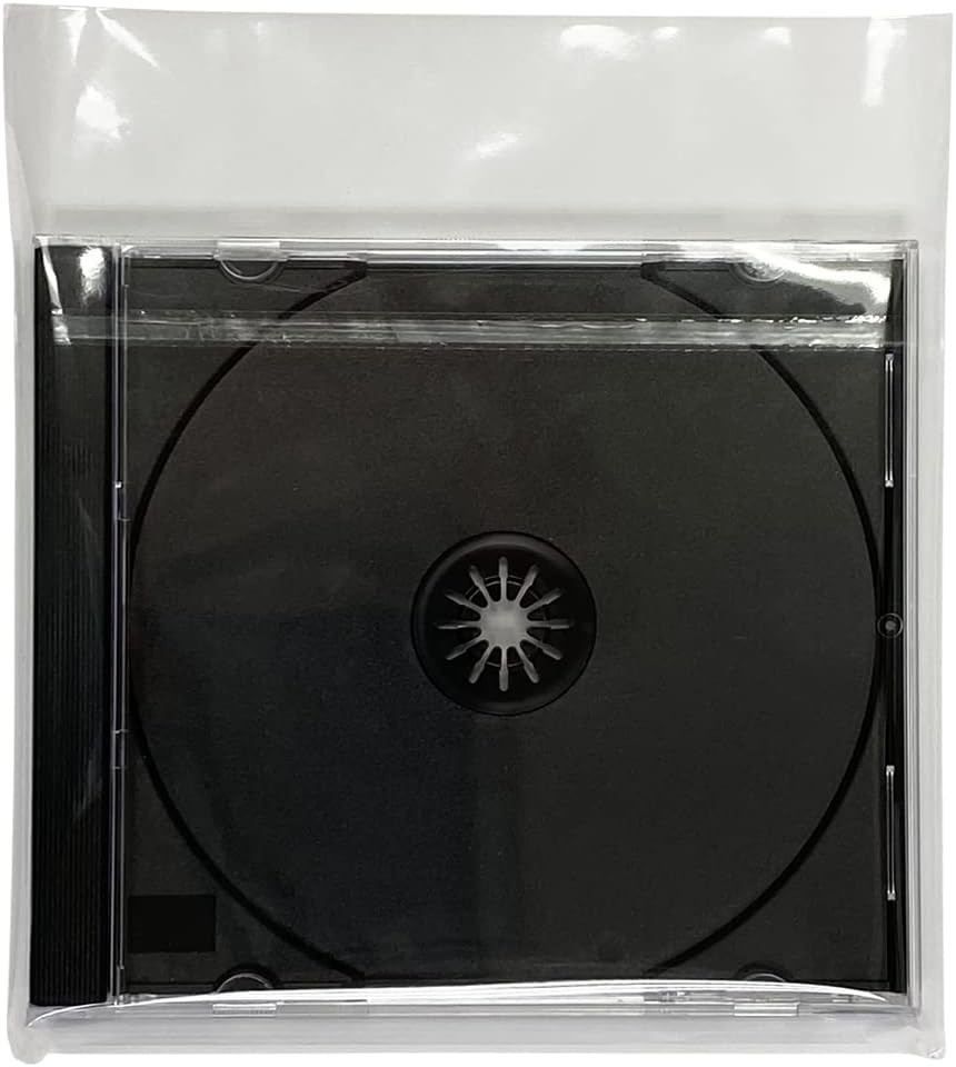 CD Jewel Case Sleeves, 6 1/8 x 5 Inches 6.125 x 5.125 inches, clear