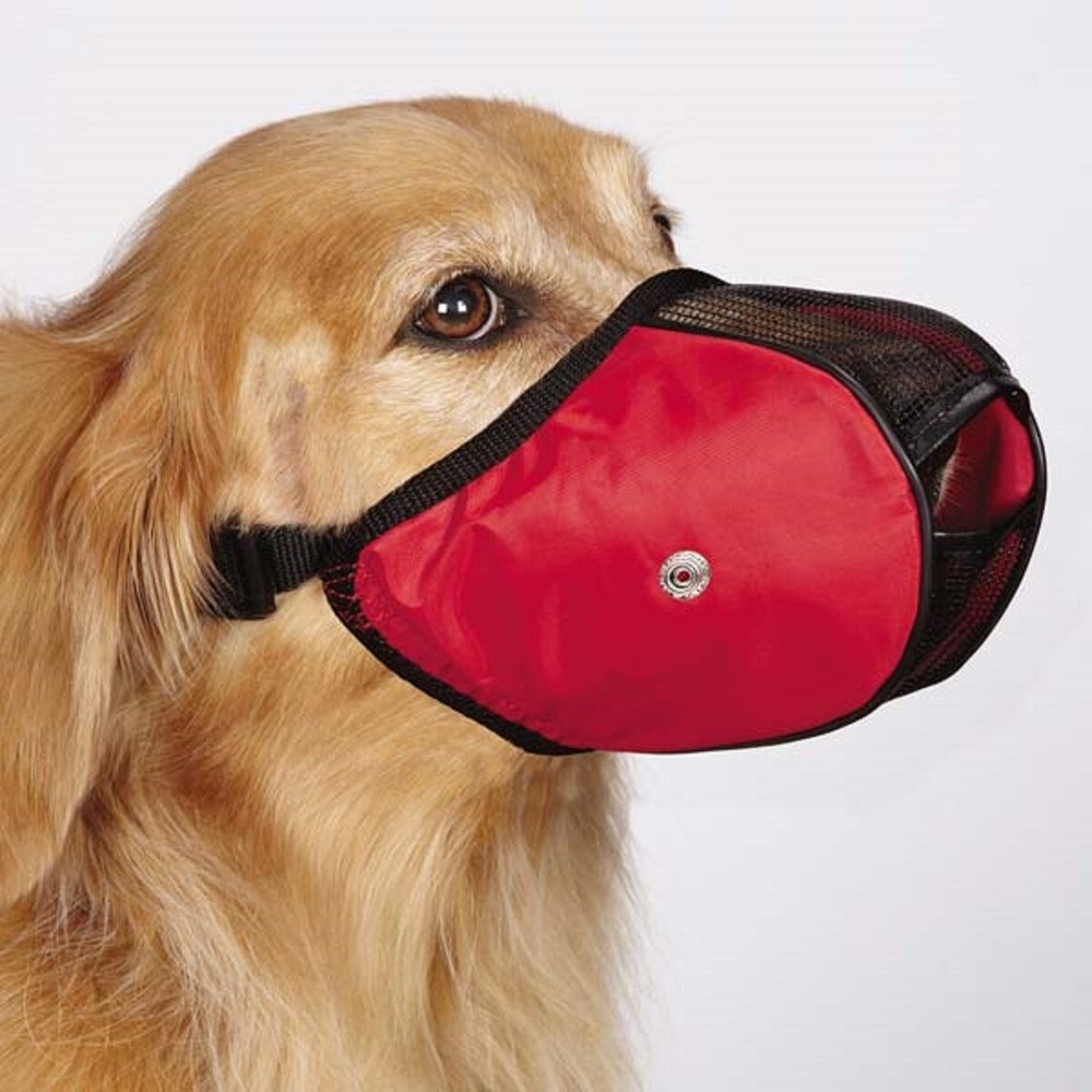 SOFT SIDED NO BITE DOG COMFORT MUZZLE Nylon MESH Adjustable*GROOMING*TRAINING
