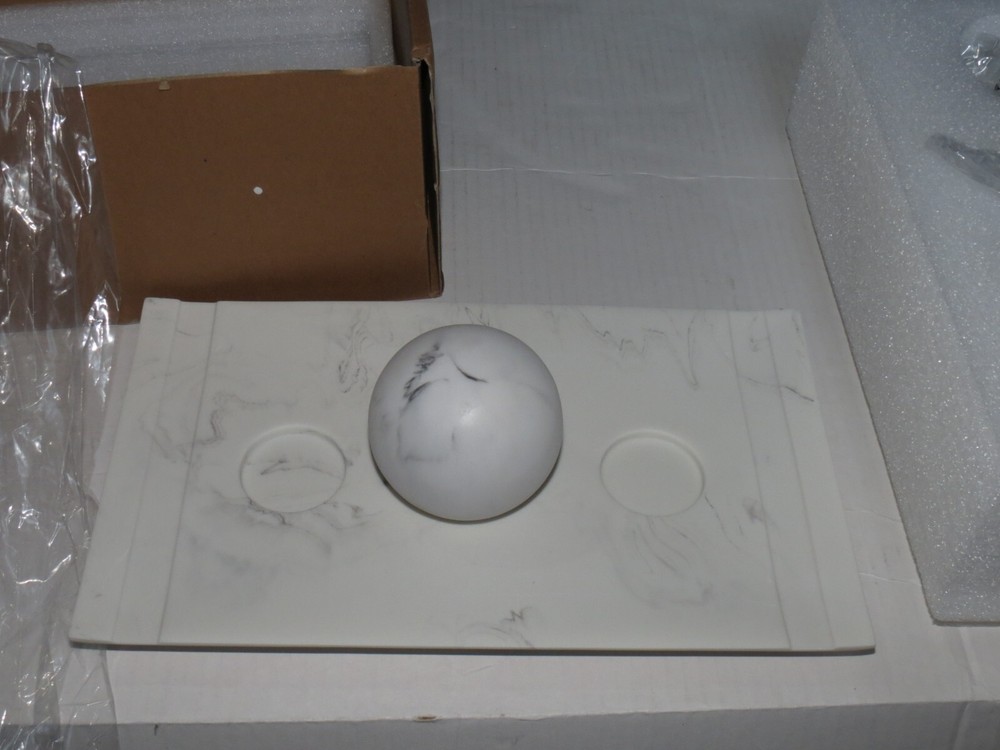 Rustic Luxe Home Decor - Decorative Tray and Orb Set - Centerpiece Table