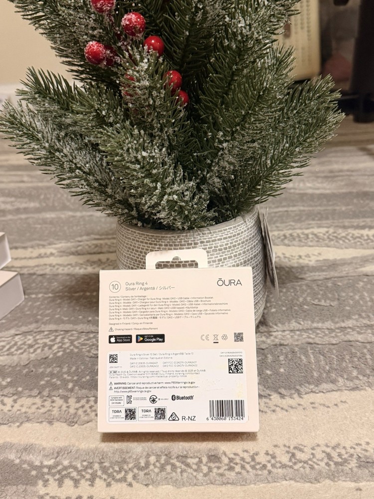 Oura Ring 4 Silver - Size 10