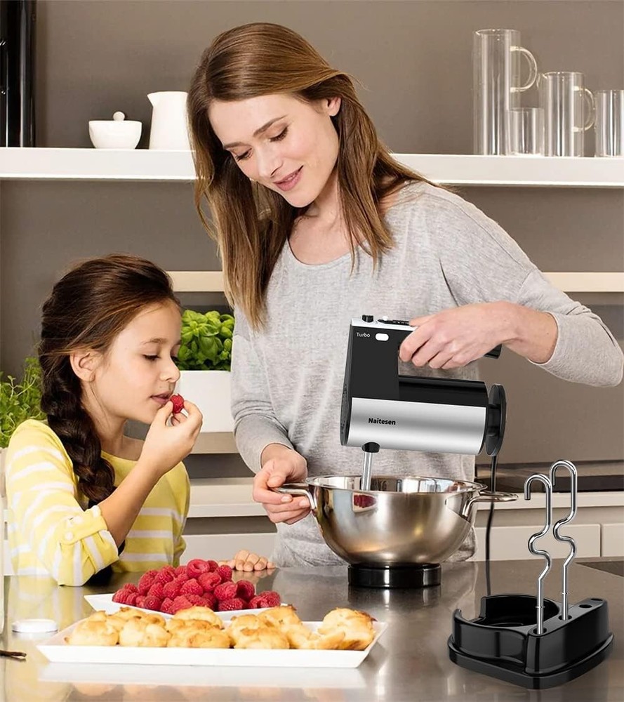 Efficient Electric Mixer Lightweight Design for Quick Cake and Cookie Mixing