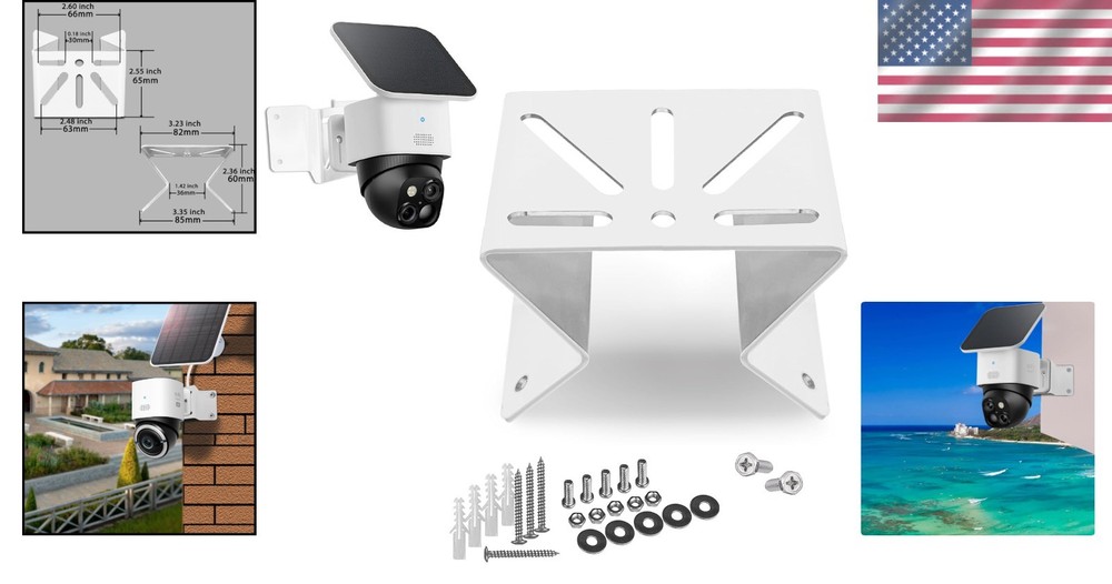 Rust-Resistant Corner Mount Bracket for Secure 270° Camera Views - All Cameras