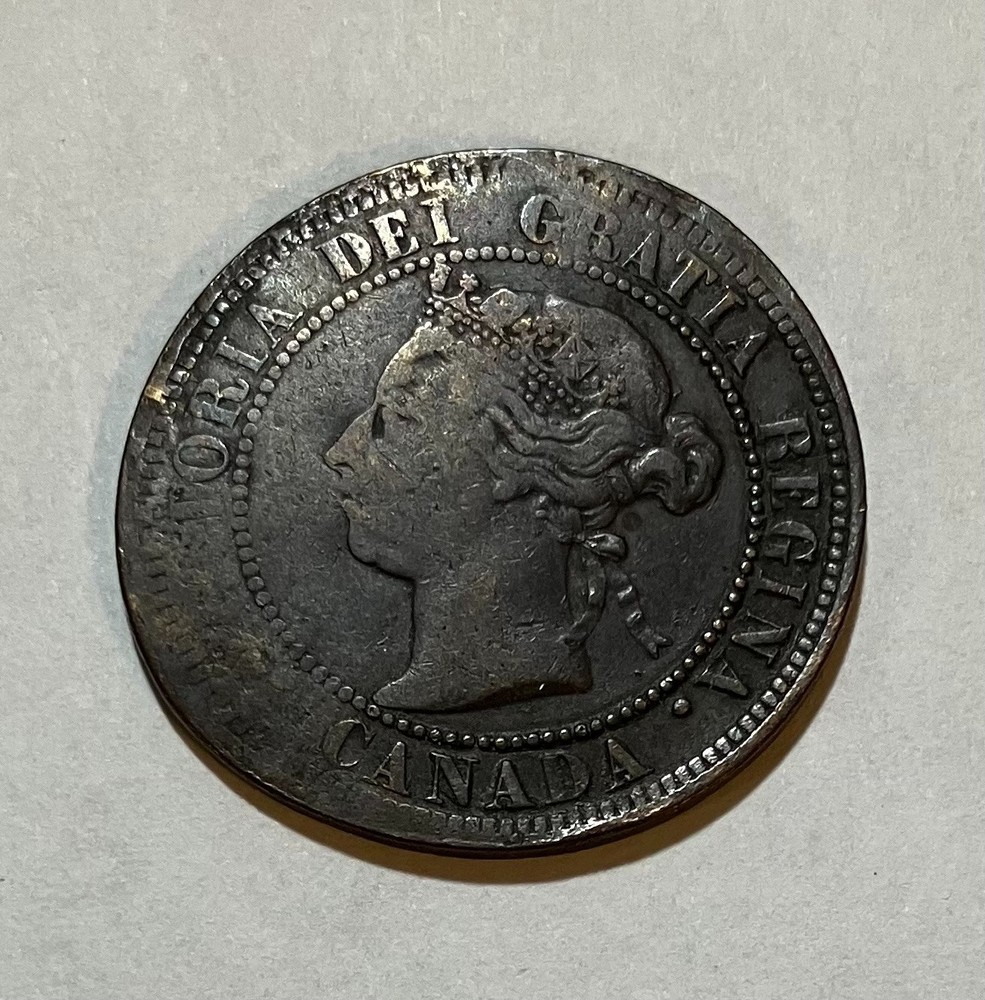 1891 Canada Large Cent Penny - LL/SD