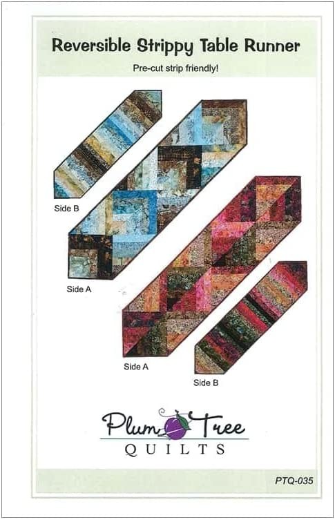 Reversible Strippy Table Runner from Plum Tree Quilts