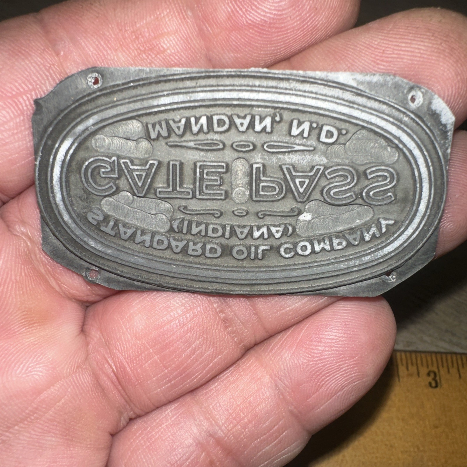 Printing Block “ Standard Oil Co. GATE PASS “