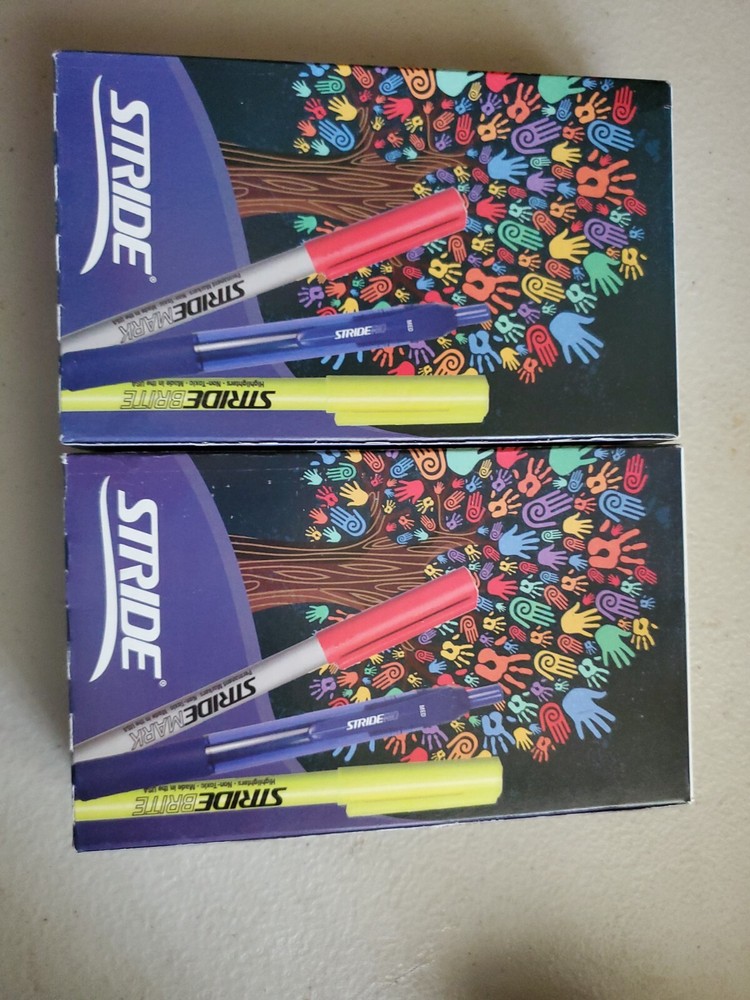 Stride StrideMark Permanent Marker Bullet Tip Red 2 Packs (24 Counts)