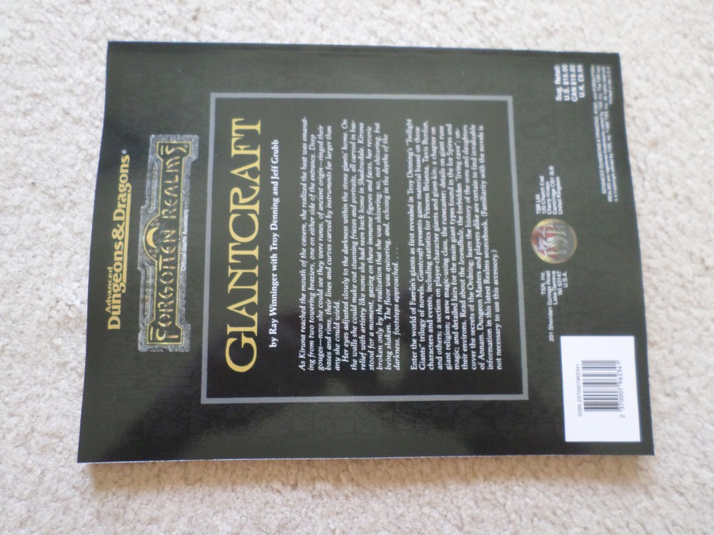 Giantcraft Forgotten Realms Dungeons & Dragons AD&D