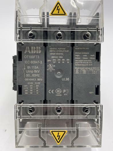 ABB OT100FT3,IEC 60947-3