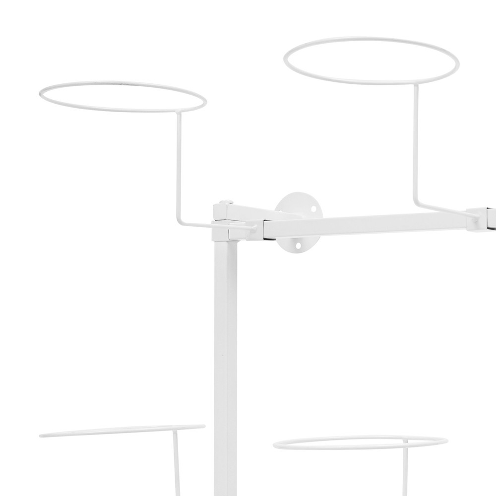 Three-tier wall-mounted hat display rack storage rack-white