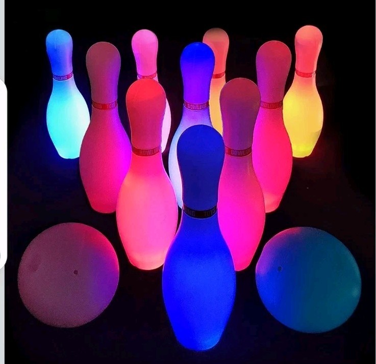 Light Up Bowling Set Includes 10 Pins And 2 Balls