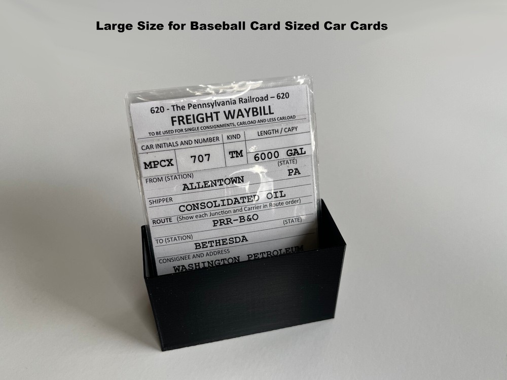 Car Card Boxes for Model Railroad Operations