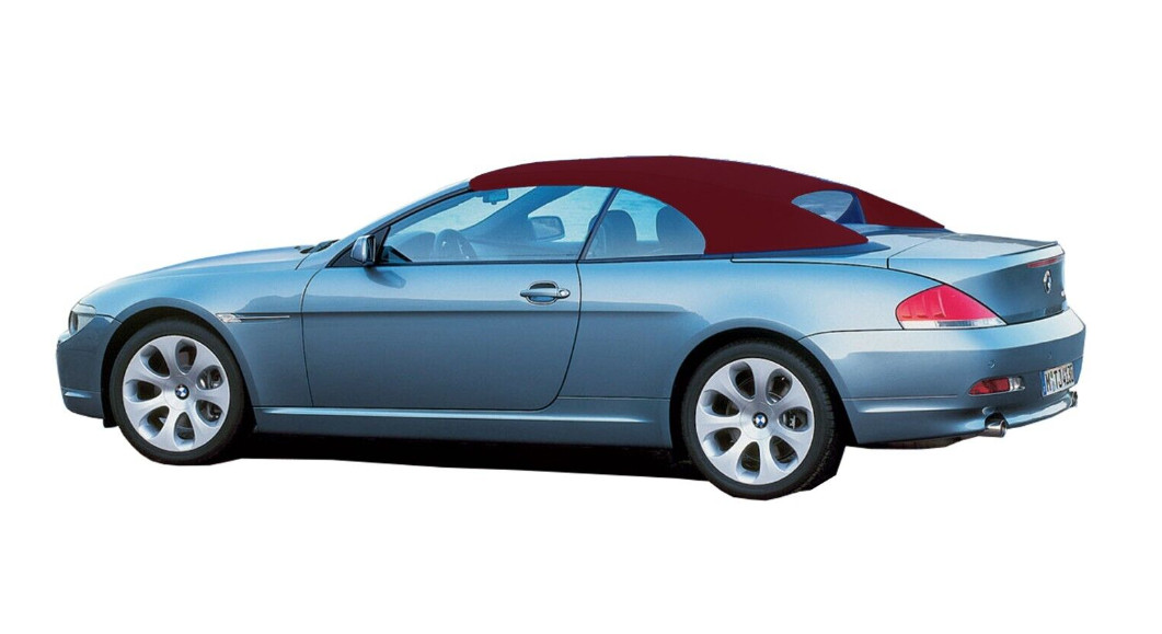 BMW 6 Series Convertible Soft Top Replacement E64 BURGUNDY Cloth 04-10