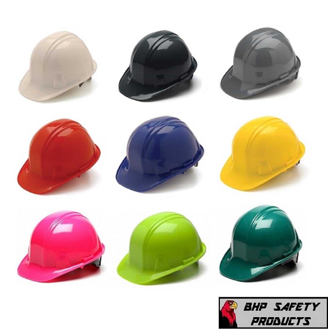 PYRAMEX CAP STYLE SAFETY HARD HAT 4-POINT RATCHET SUSPENSION CONSTRUCTION WORK