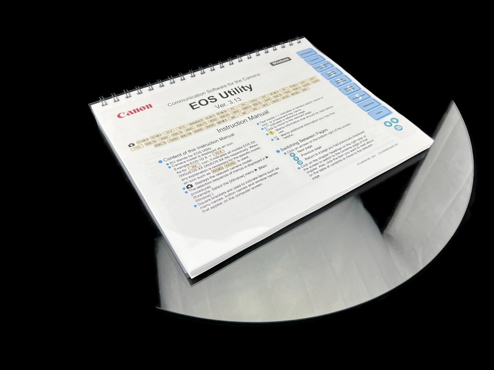 Canon EOS Utility Software V 3.13 WINDOWS OS Software Instruction Manual