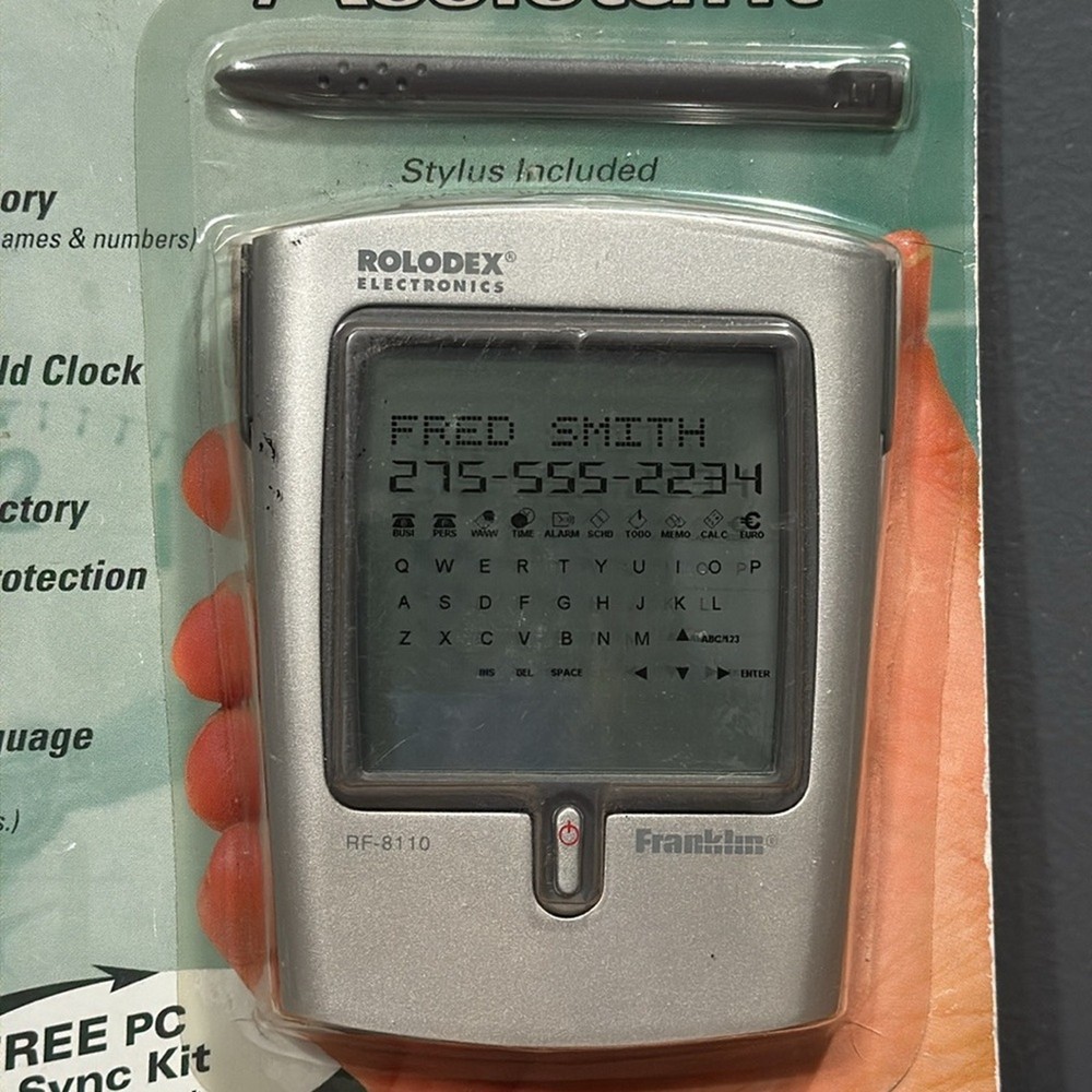 Vintage ROLODEX ELECTRONICS touch screen personal digital assistant RF-8110