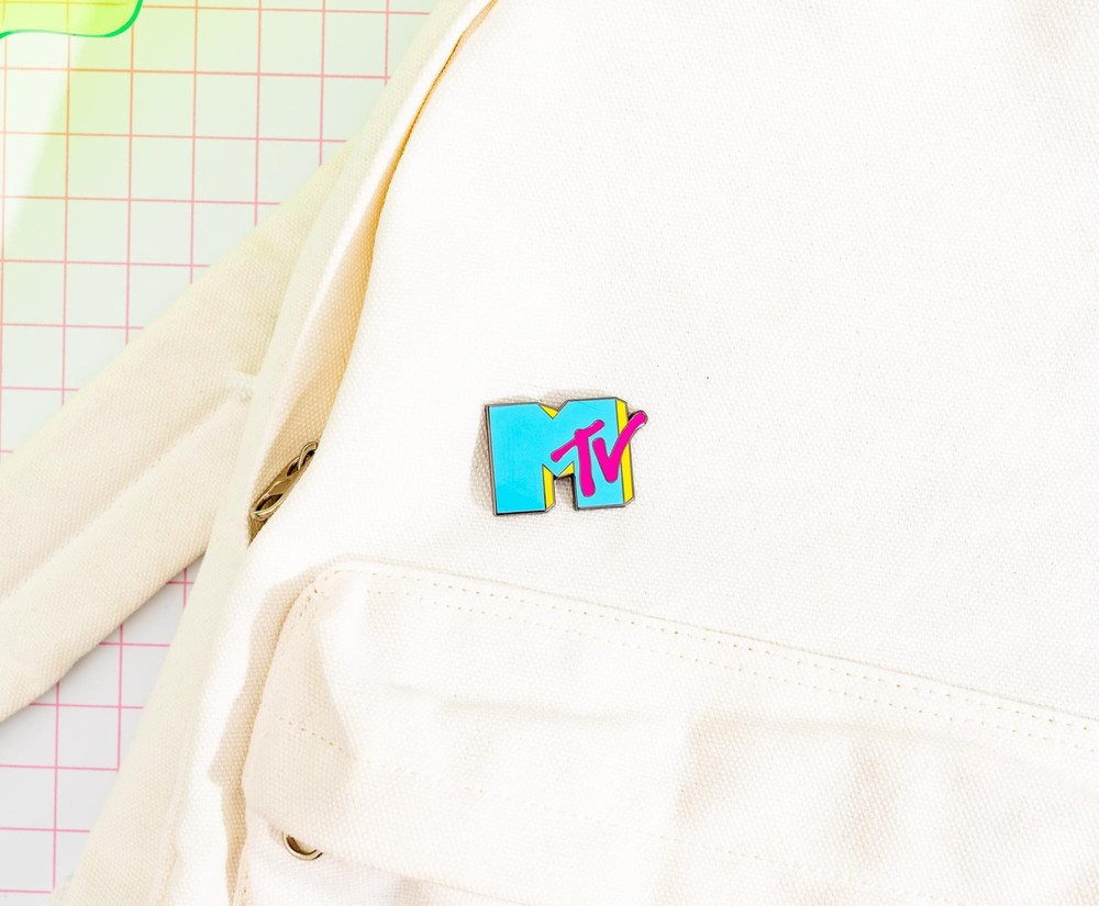 MTV Retro Blue Logo Enamel Pin