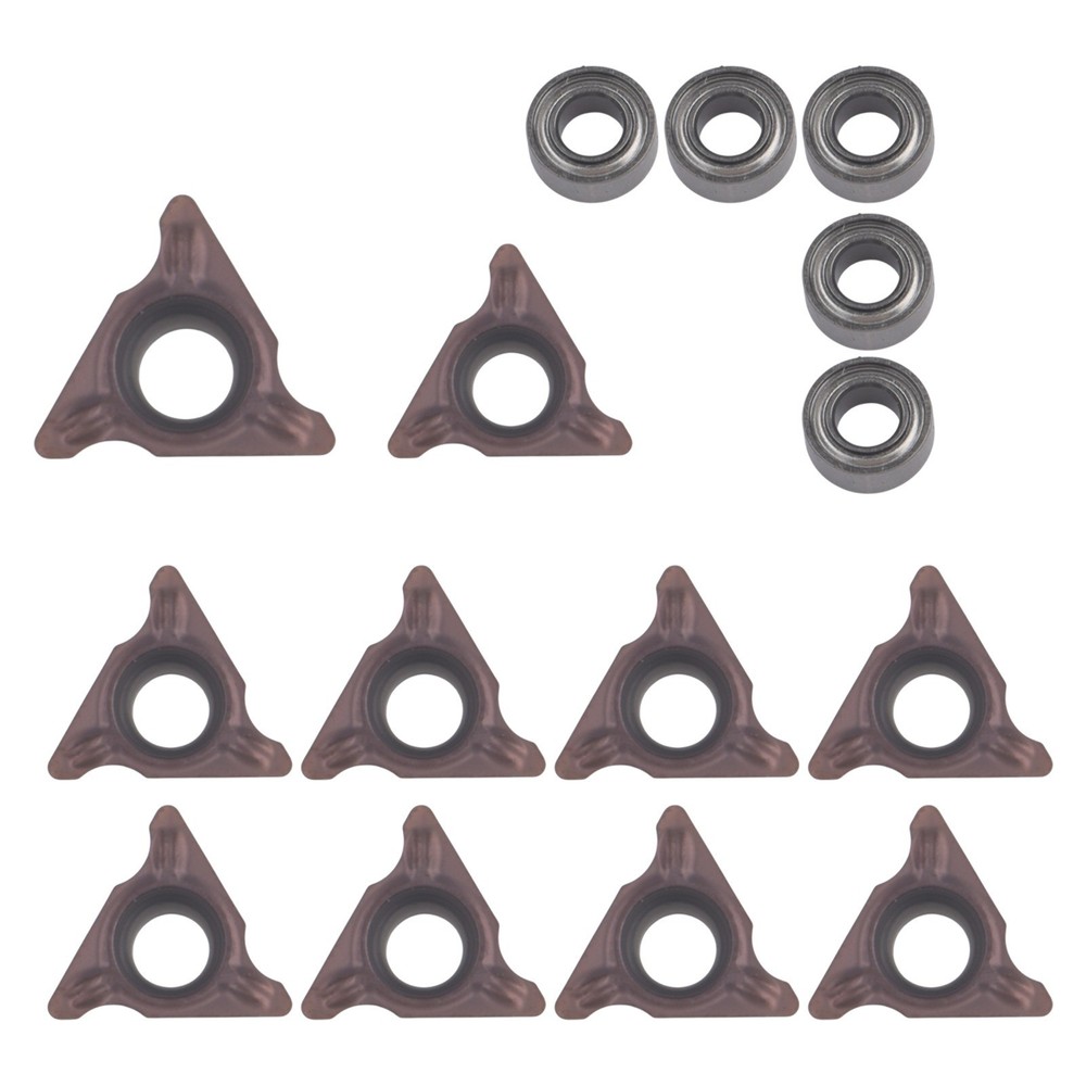 15PCS R Angle Inserts with Bearings for Mini Pneumatic Chamfering Machine