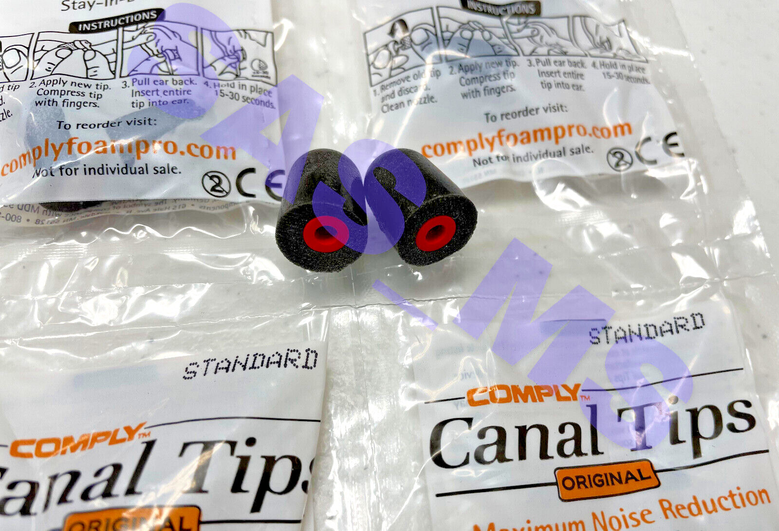 Lot 5 PAIRS COMPLY CANAL FOAM TIPS ORIGINAL STANDARD SIZE FOR INVISIO X5 HEADSET