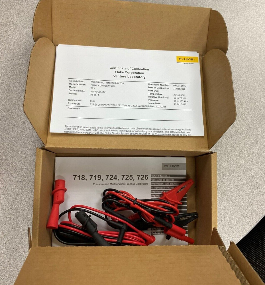 New For Fluke 725 Multifunction Process Calibrator - NIST Calibrated with Data