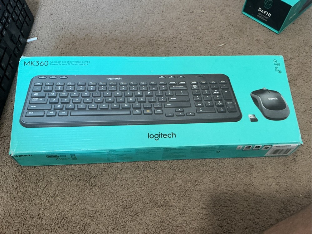 Logitech MK360 Wireless Keyboard and Mouse Combo Black - New Open Box