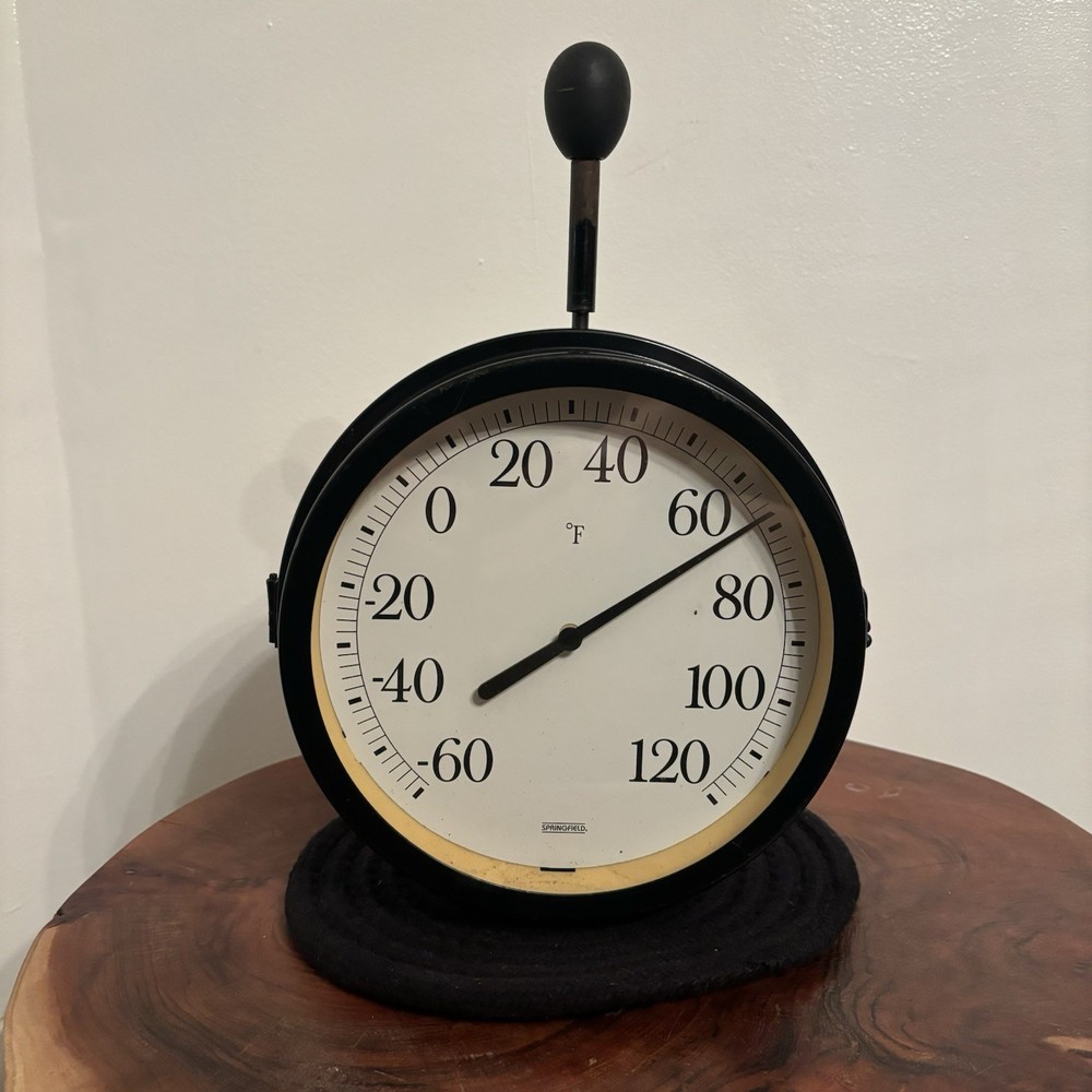 Springfield Classic Double Sided Clock And Thermometer